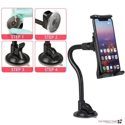 Support universel de pare-brise de voiture à 360 °, support de bureau pour téléphone portable, tablette, iPad, GPS