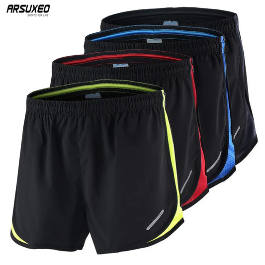 ARSUXEO Short de course 2 en 1 pour homme : pantalon de sport athlétique Crossfit Fitness