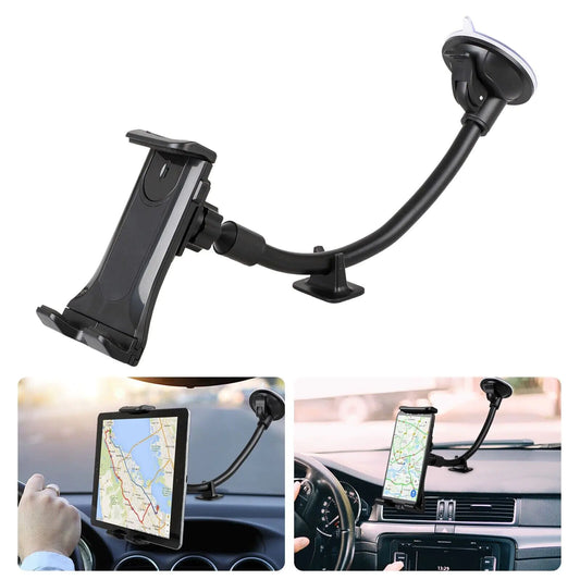 Support universel de pare-brise de voiture à 360 °, support de bureau pour téléphone portable, tablette, iPad, GPS