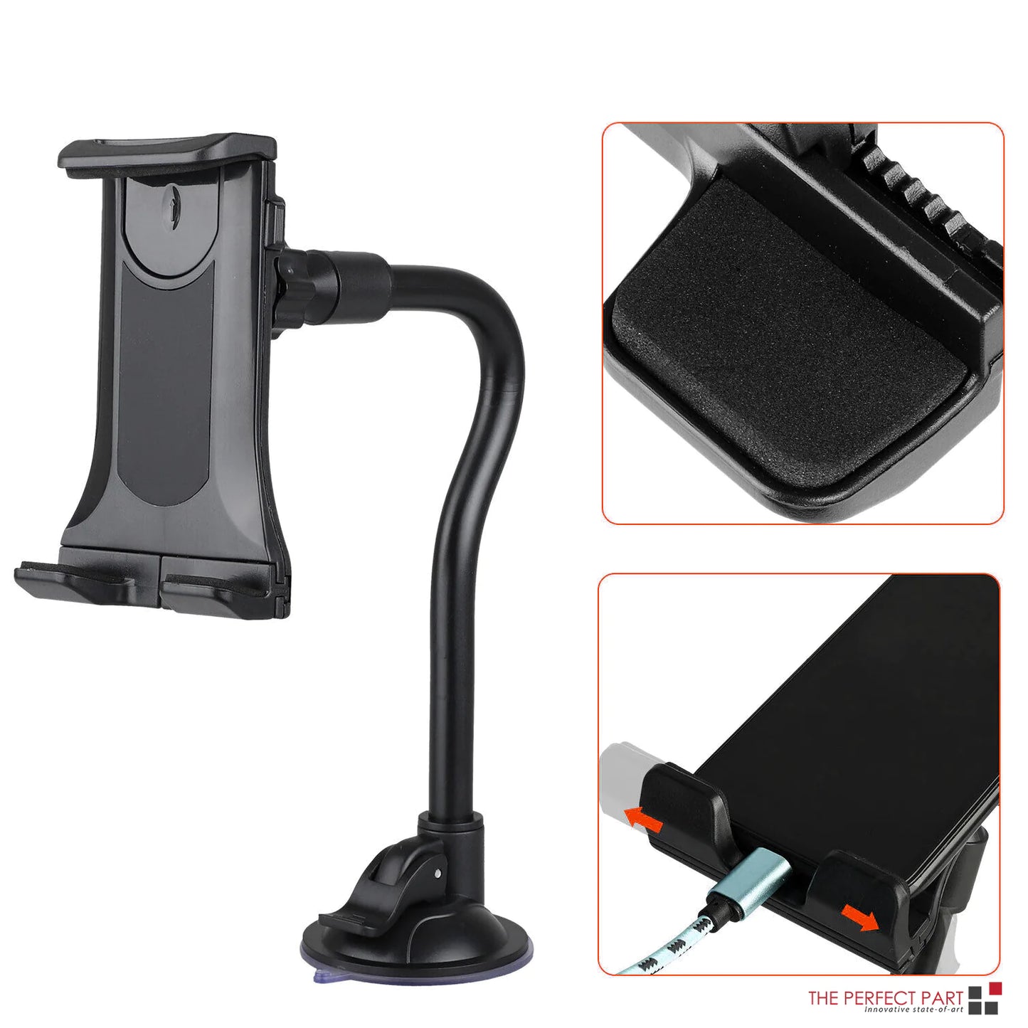 Support universel de pare-brise de voiture à 360 °, support de bureau pour téléphone portable, tablette, iPad, GPS