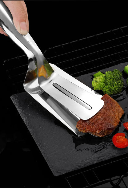 Barbecue multifonction épais en acier inoxydable 304, crêpes à steak, pelle à poisson frit, clip de barbecue pour clipser la spatule de cuisine