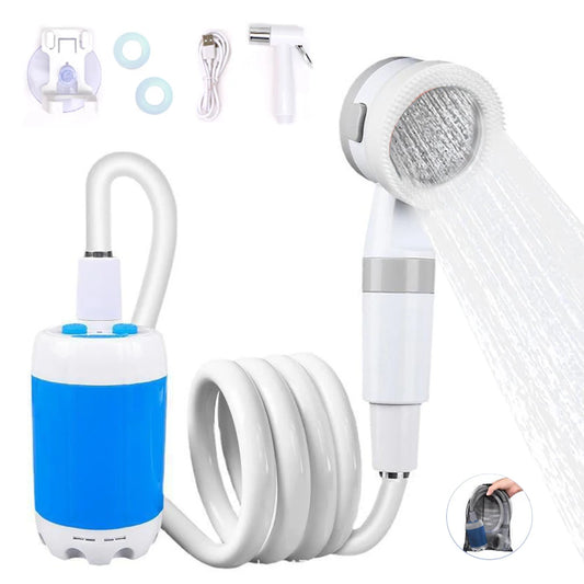 Ensemble de douche d'extérieur Portable, pomme de douche à main, débit réglable, douche de Camping pour randonnée, sac à dos, voyage à la plage